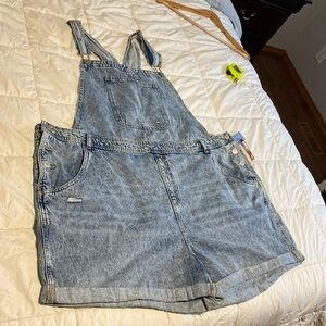 NWT Jillian Harris x Joe Fresh Collab, Denim Overalls/Shorteralls 2X